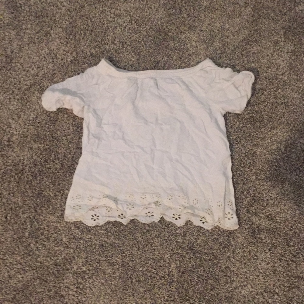 White off the shoulder shirt